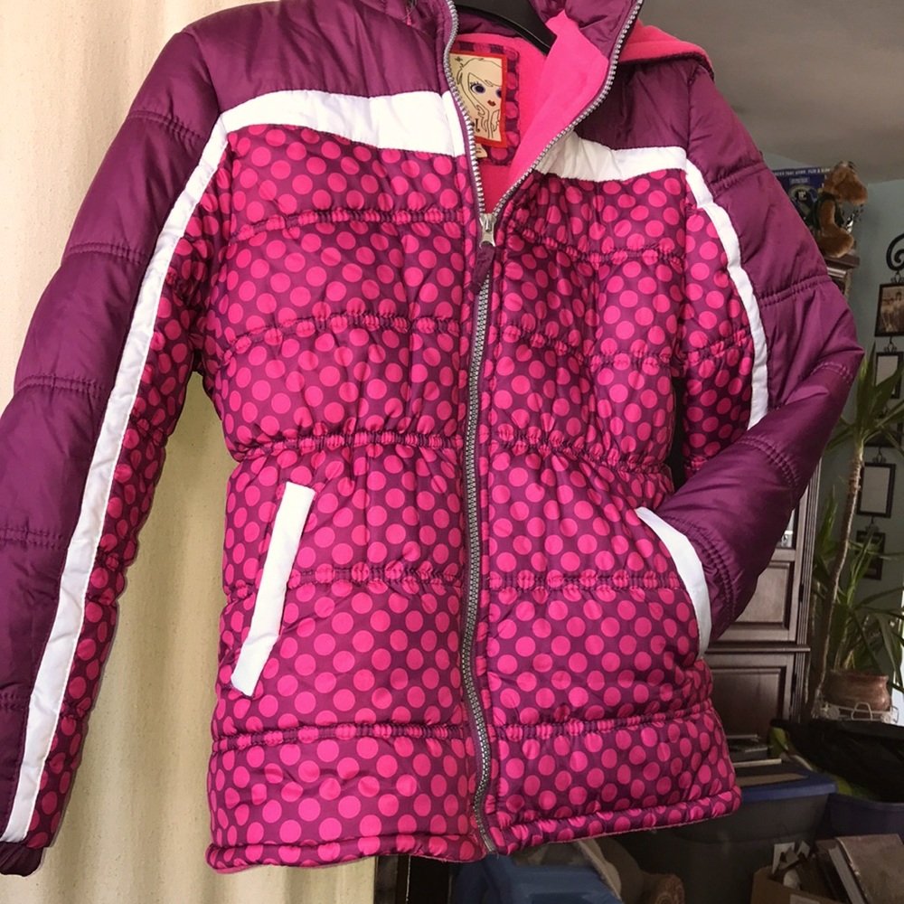 MINT GIRL Size 16 Girls’ Jacket Pink PolkaDot